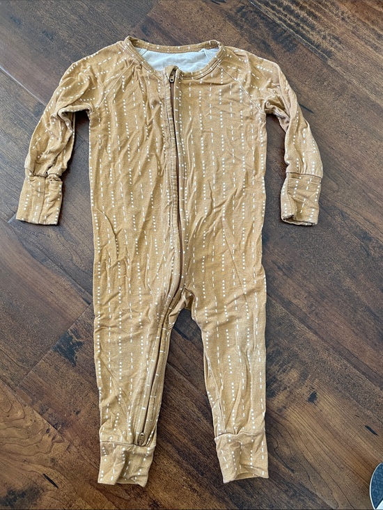Brave Little Ones Other - Cozy Tan Zip-Front Footie One-Piece for Kids
